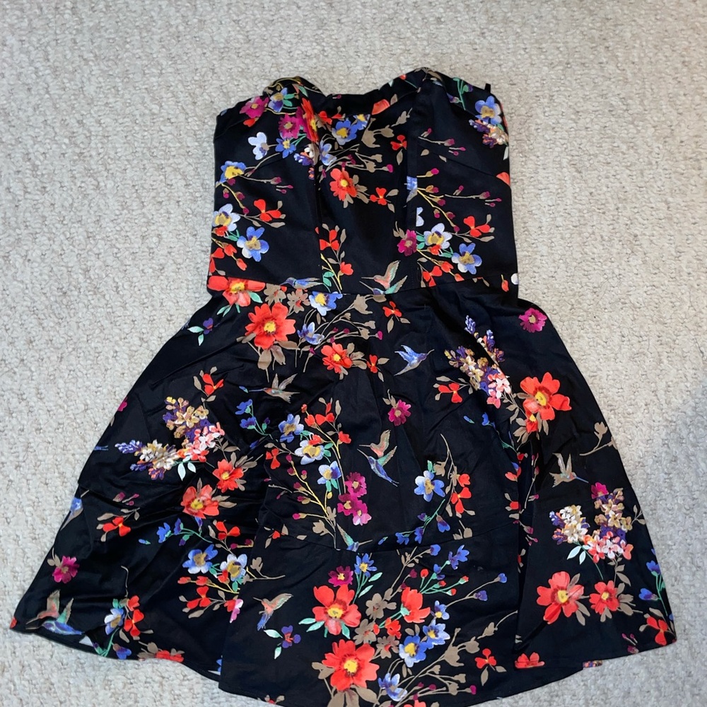 Floral Strapless Dress